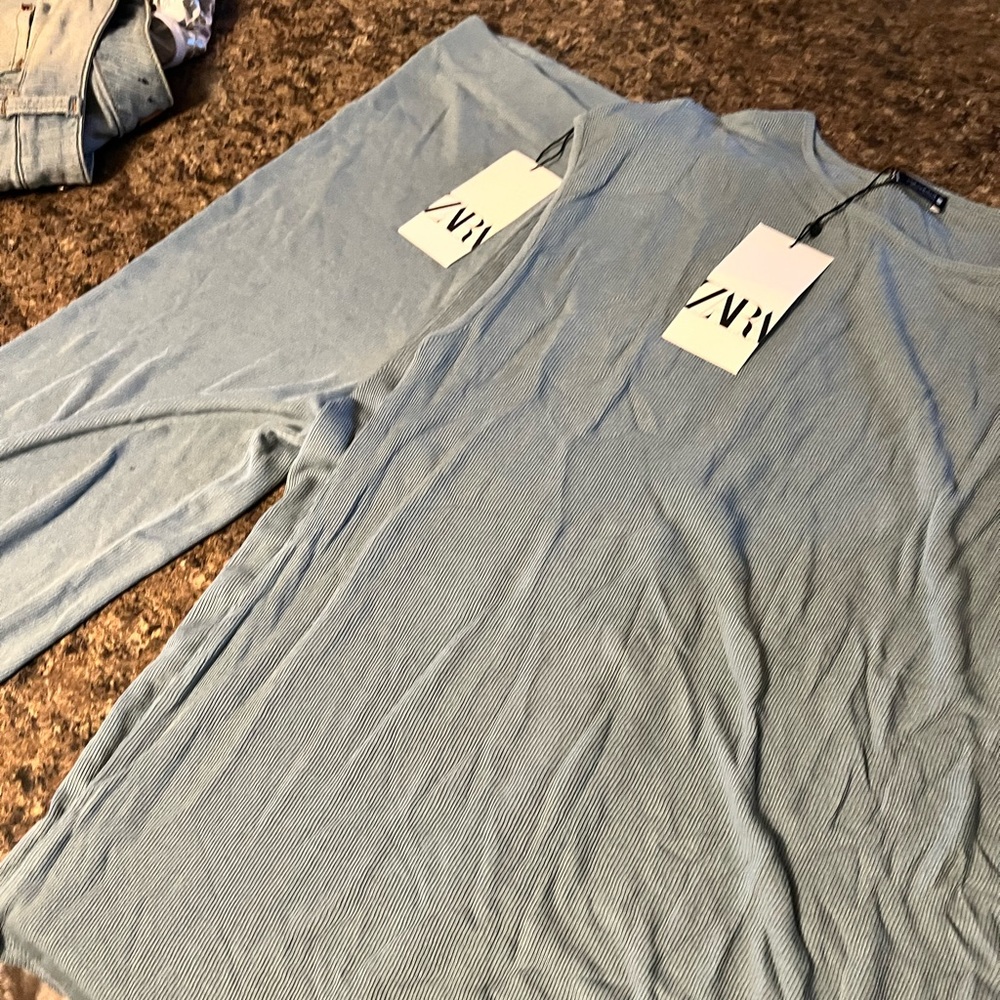 Zara two piece art light blue
